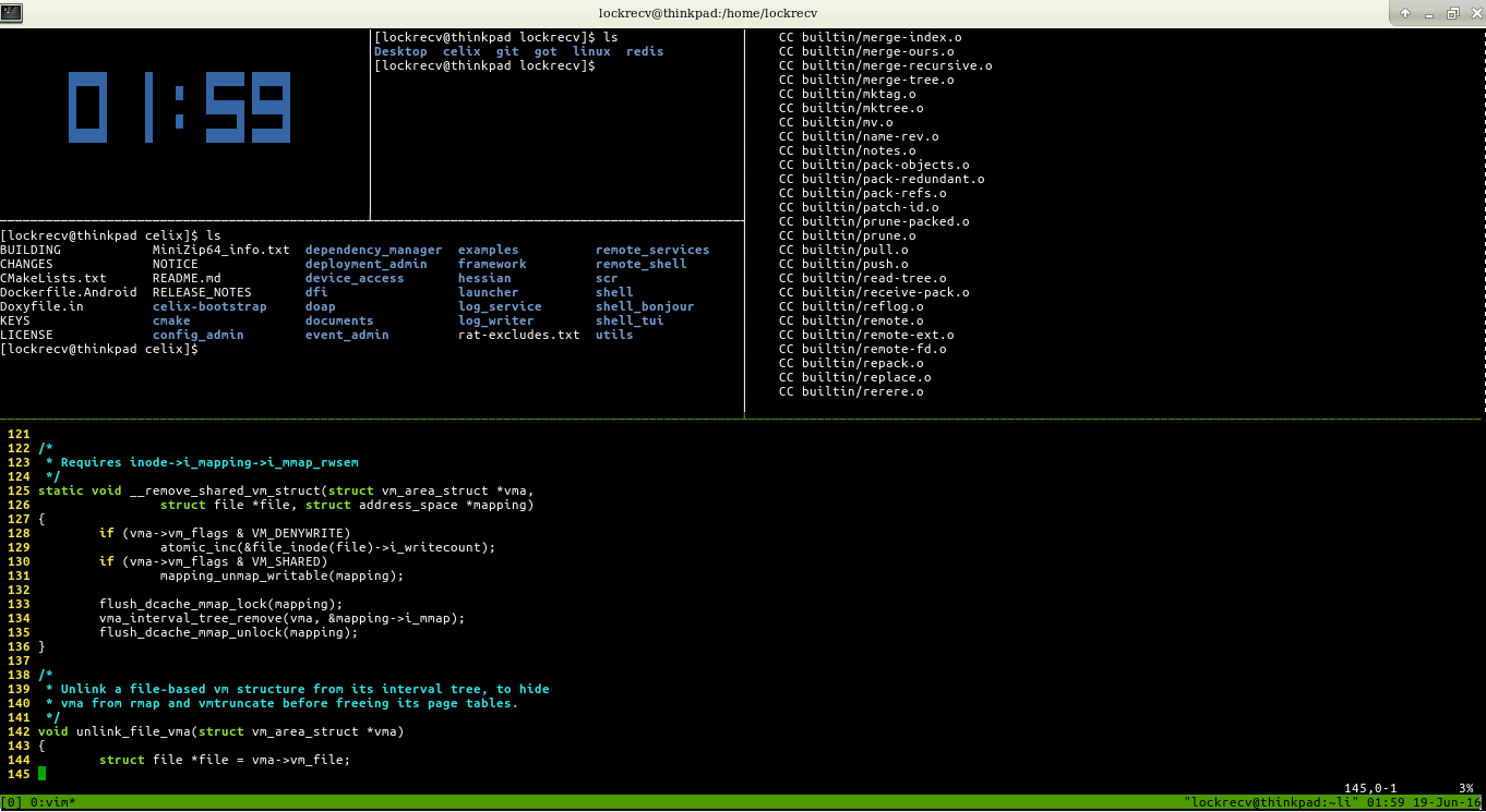 Tmux screenshoot